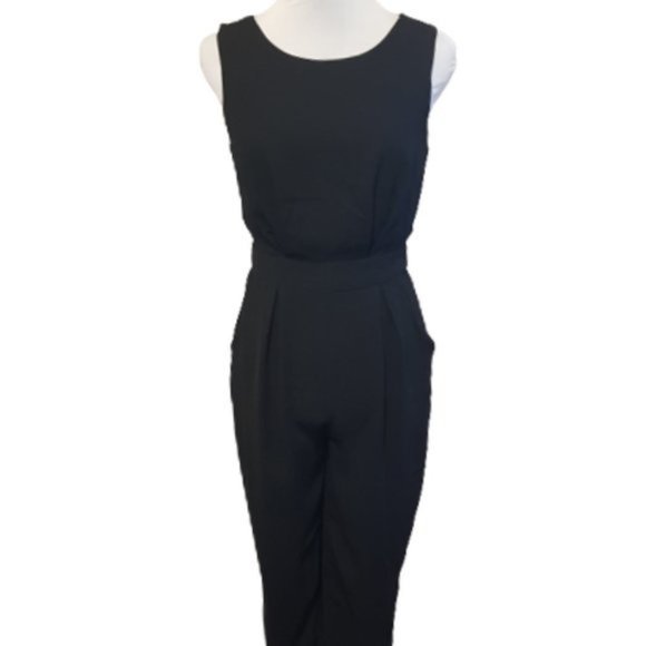Black Jumpsuit with Eyelash Lace Detail (S) - Picture 5 of 5